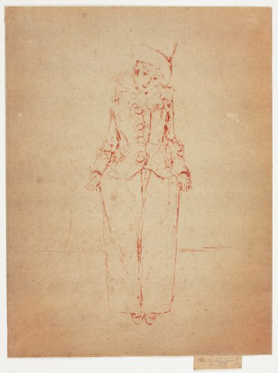 Pierrot en Pied, Portrait of the Lady A. C. by Theodore Roussel