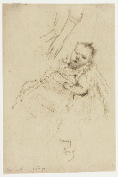 Portrait of Margery Chambers, Aged Ten Weeks by Theodore Roussel