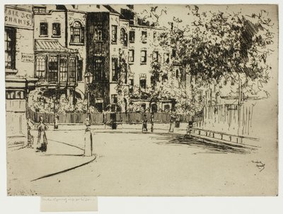The Corner of Cheyne Walk, Chelsea by Theodore Roussel