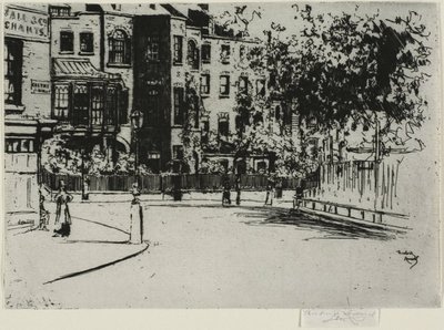The Corner of Cheyne Walk, Chelsea by Theodore Roussel