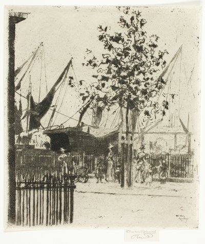 The Corner of Luna Street, Chelsea Embankment by Theodore Roussel
