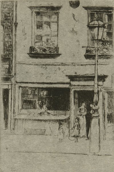 The Little Fish Shop, Chelsea Embankment by Theodore Roussel