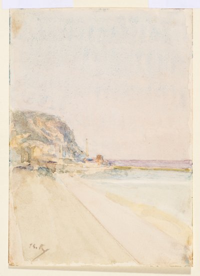 View of East Cliff, Hastings by Theodore Roussel