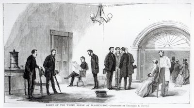 Lobby of the White House at Washington by Theodore Russell Davis
