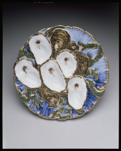 Oyster plate from the Rutherford B. Hayes White House service, designed 1879 by Theodore Russell Davis