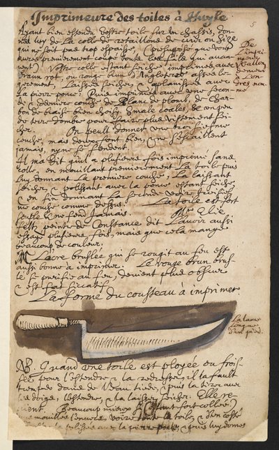 Priming Knife (illustration) by Theodore Turquet de Mayerne