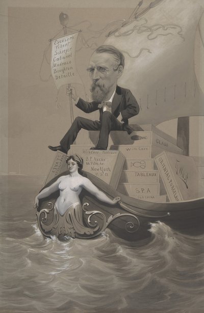 Samuel P. Avery Transporting His Treasures Across the Sea by Theodore Wust