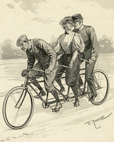 Bicycle for Three Persons, Called Tandem Bicycle by Theodore Zasche
