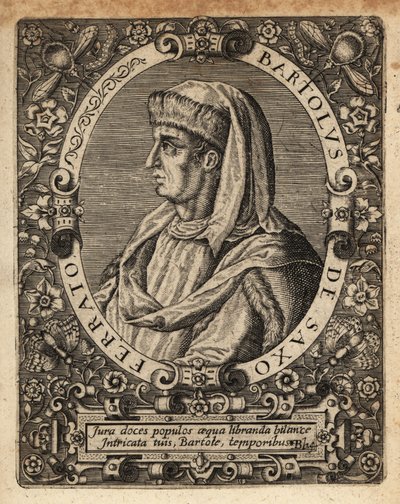 Bartolus de Saxoferrato, Italian law professor by Theodore de Bry