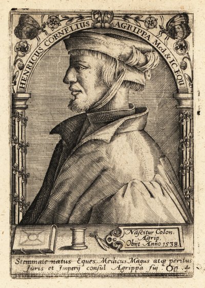 Heinrich Cornelius Agrippa von Nettesheim, German polymath by Theodore de Bry