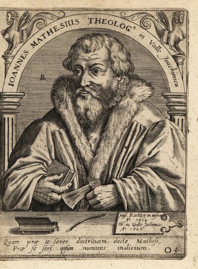 Johannes Mathesius by Theodore de Bry