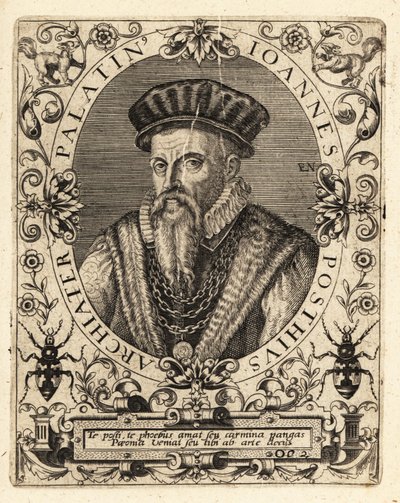 Johannes Posth, German humanist and physician by Theodore de Bry