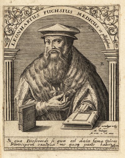 Leonhart Fuchs, German Physician and Botanist 1501-1566 by Theodore de Bry
