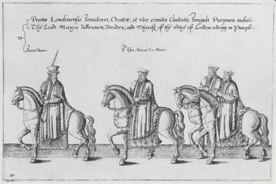 Lord Mayor and Aldermen in the Funeral Cortege of Sir Philip Sidney on the Way to St. Paul