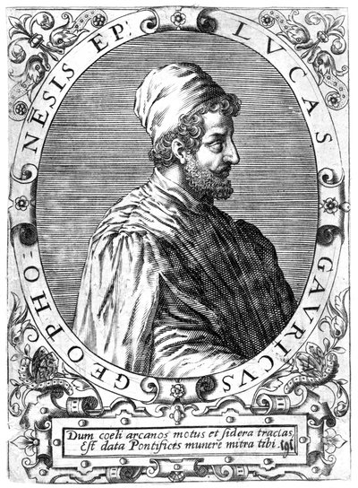 Lucas Gaurico, Italian astronomer, astrologer and mathematician, 16th century by Theodore de Bry