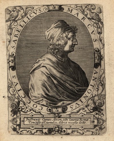 Marcus Antonius Coccius Sabellicus, Italian scholar by Theodore de Bry