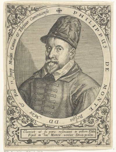 Portrait of the Composer Philippe de Monte (1521-1603) by Theodore de Bry
