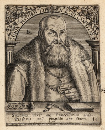 Simon Pistoris the Younger, German Jurist by Theodore de Bry
