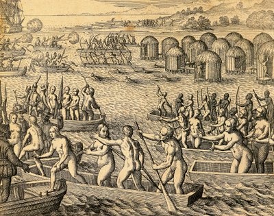 South American Natives Attacking the Conquerors