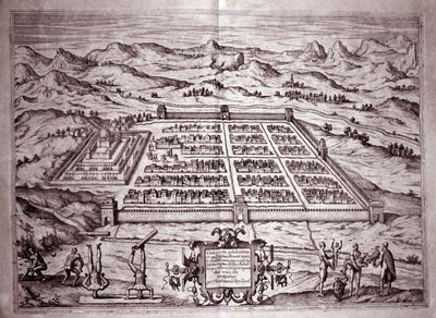View of the Inca city of Cuzco, Peru by Theodore de Bry