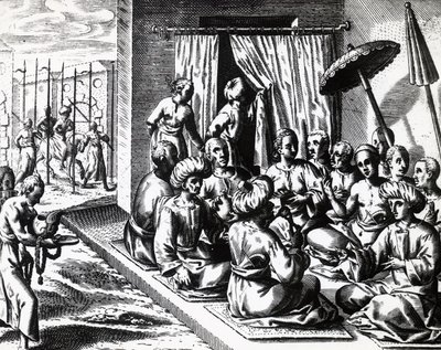 Wedding Ceremony in Bantam, Java Island by Theodore de Bry