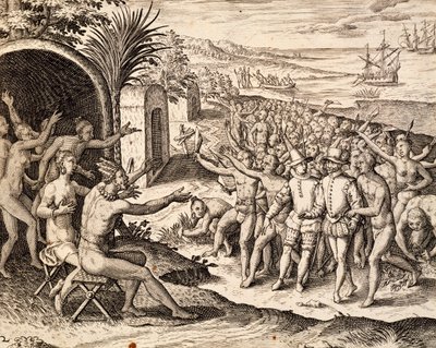 Welcoming Dutch, from India Orientalis by Theodore de Bry