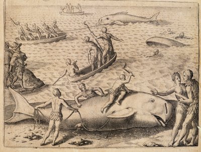 Whaling near Spitsbergen by Theodore de Bry