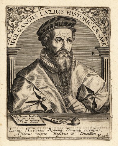 Wolfgang Laz, Austrian cartographer and historian by Theodore de Bry