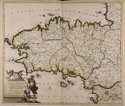 New Description of the Duchy of Brittany with All Its Provinces by Theodorus Danckerts