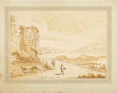 Sea Bay with Ruins and Figurative Staffage by Theodorus Wilkens