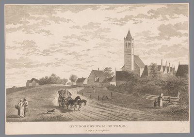 View of the Village De Waal on Texel by Theodorus de Roode