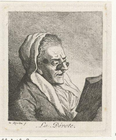 Reading Old Woman with Pince-Nez (La Dévote) by Theodorus de Roode