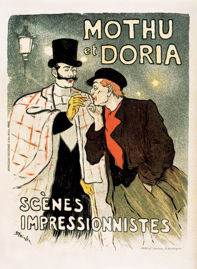 Ad Poster for the Singers Mothu & Doria by Théophile Alexandre Steinlen