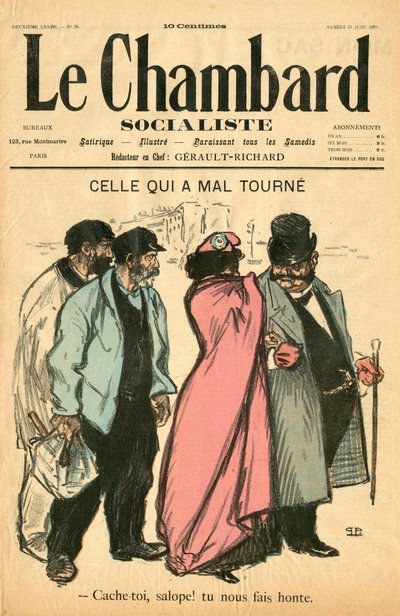 Cover of Le Chambard socialiste, number 28, Satirical in Colours by Théophile Alexandre Steinlen