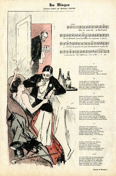 Last page of the magazine Gil Blas no. 4 of January 22 by Théophile Alexandre Steinlen