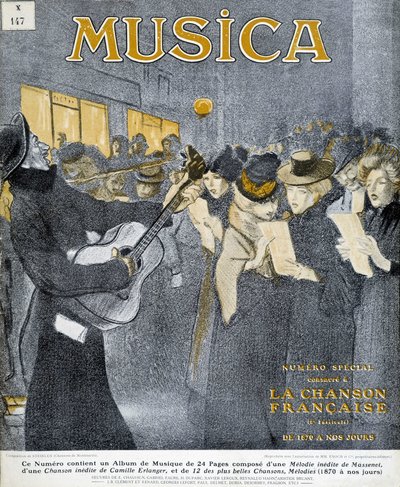 Night parties in Montmartre. Cover by Steinlen for the magazine 