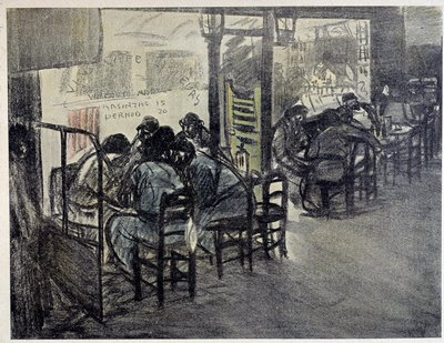 On the Terrace of the Cafe by Théophile Alexandre Steinlen
