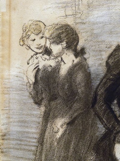 The Exit of the Midinettes (detail) (before 1907) by Théophile Alexandre Steinlen