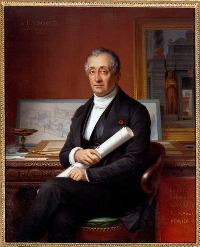 Portrait of Louis Tullius Visconti by Theophile Auguste Vauchelet