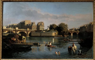 The New Bridge and the Tip of the Ile de la Cite by Théophile Meunier