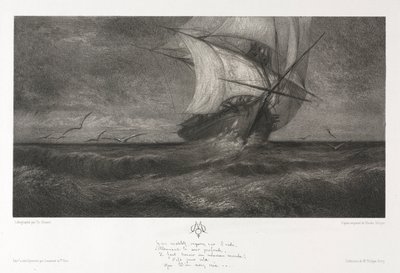 The Phantom Ship, or On the Waves, 1872 by Theophile Narcisse Chauvel