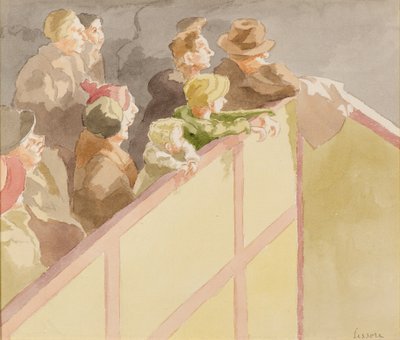 Audience at Islington Circus by Therese Lessore