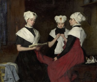 Three Girls from the Amsterdam Burgerweeshuis by Therese Schwartze