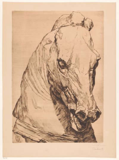 Head of the Unicorn from an Antique Statue by Thiebautz (signed by artist)