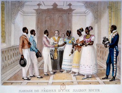 Wedding of Negres of a Rich House (Lithography) by Thierry Frères