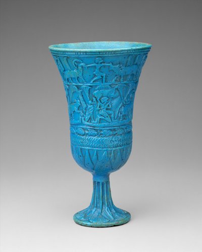 Lotiform Chalice, c.945–664 BC by Third Intermediate Period Egyptian