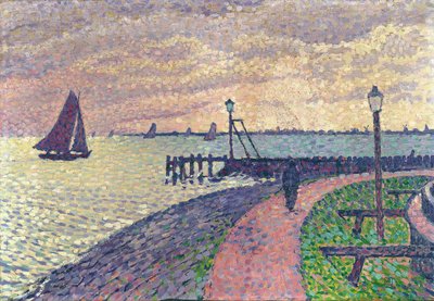 Entrance to the Port of Volendam by Théo van Rysselberghe