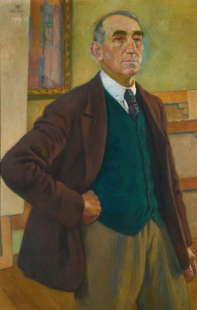 Self Portrait in a Green Waistcoat by Théo van Rysselberghe