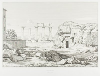 Corinth: Temple of Neptune by Théodore Caruelle d