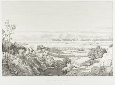 View of Delos: Cyclades. Port of Delos, Paros and Greater Delos by Théodore Caruelle d